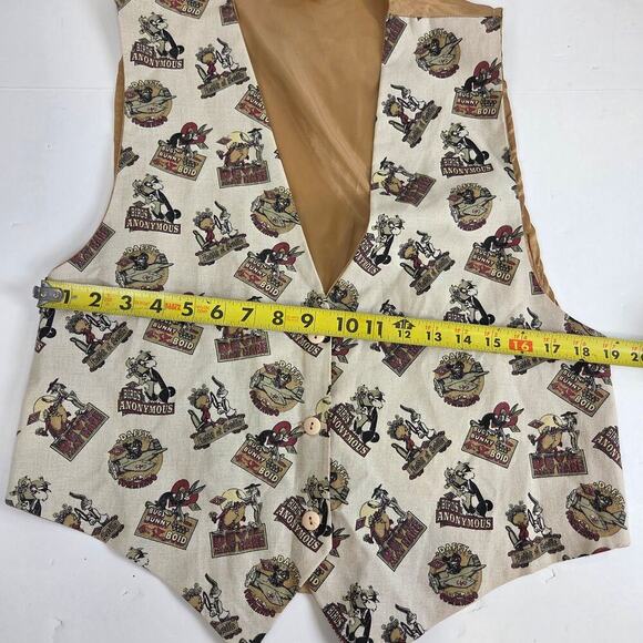 Looney Tunes Vest Unisex M/L Bugs Taz Daffy Elmer Tweety Bird Made USA Vintage - Picture 4 of 5